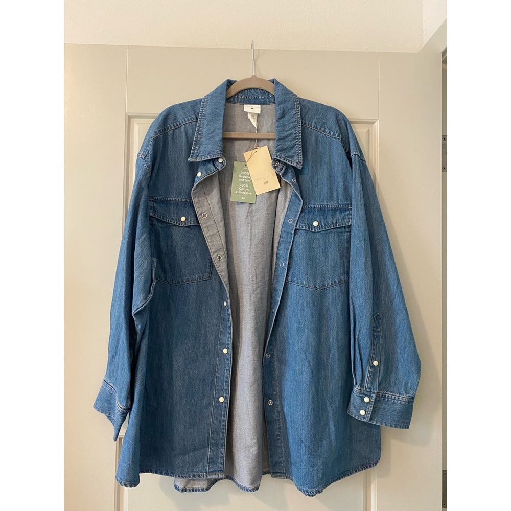 Brock Collection x H&M Oversized Denim Button Down Top